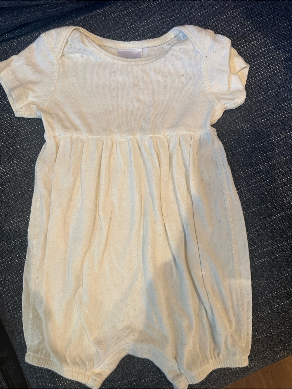 Hanna Andersson Cream Knit Baby One-Piece